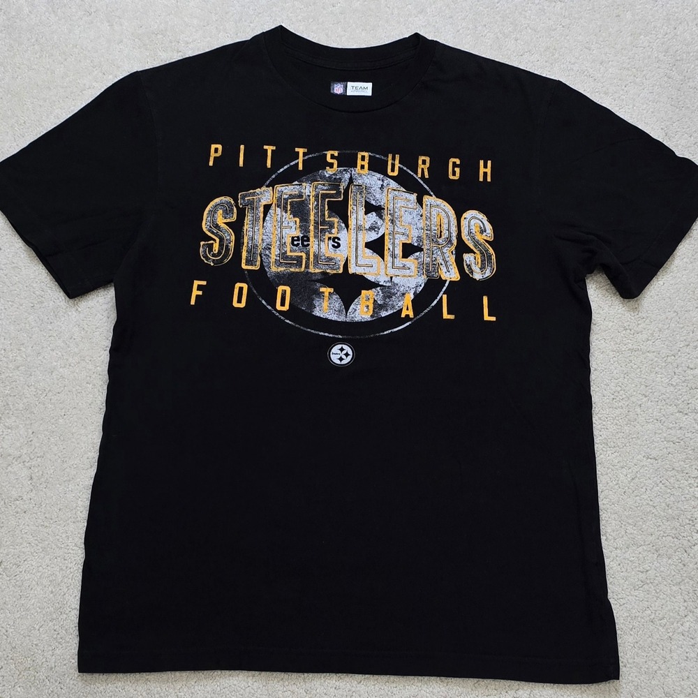 Mens Pittsburgh Steelers Football NFL Team Apparel‎ T Shirt Size Small Black